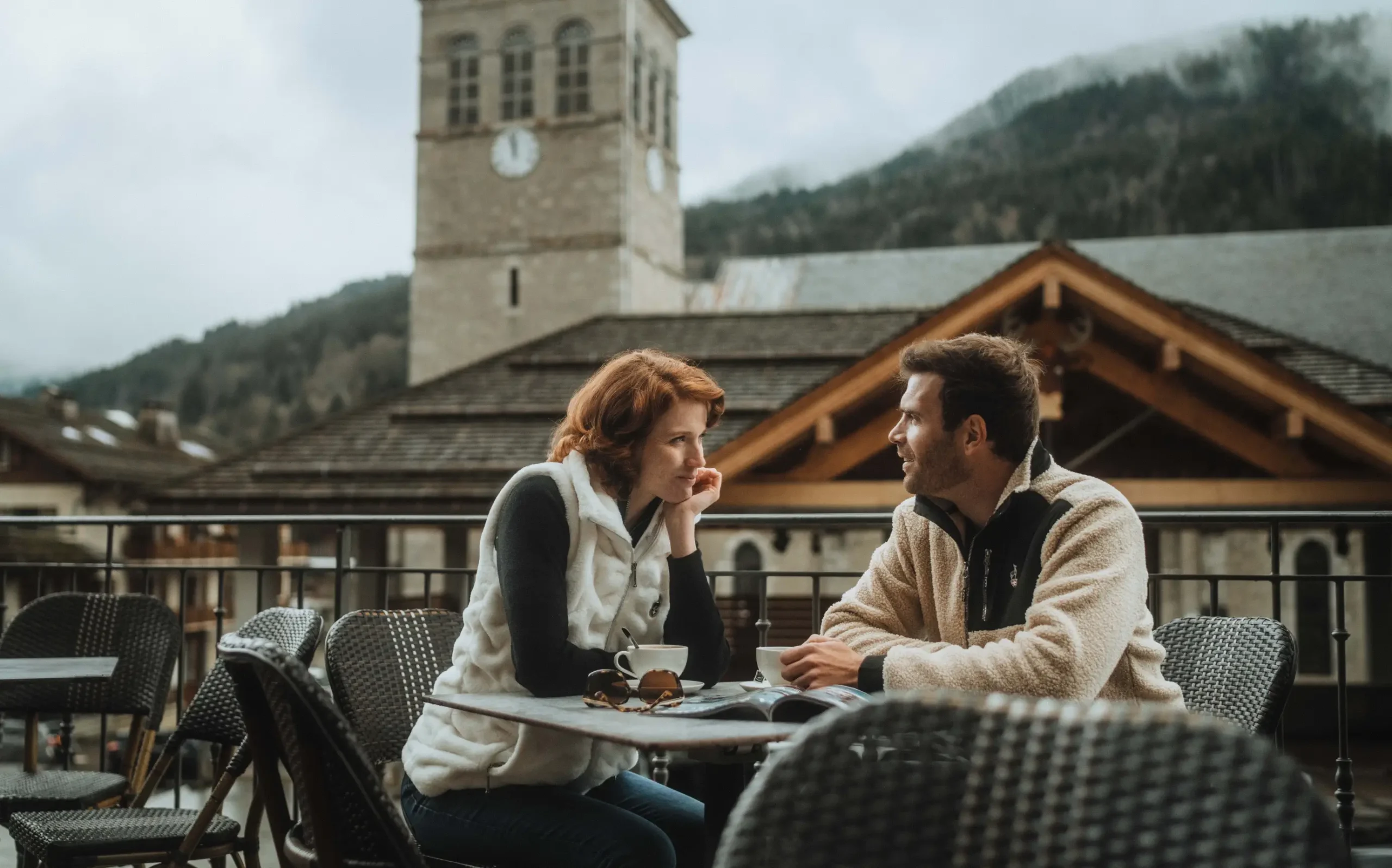 Couple having a coffee