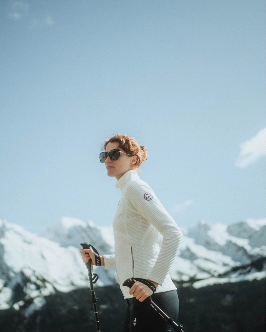 Woman in skiwear