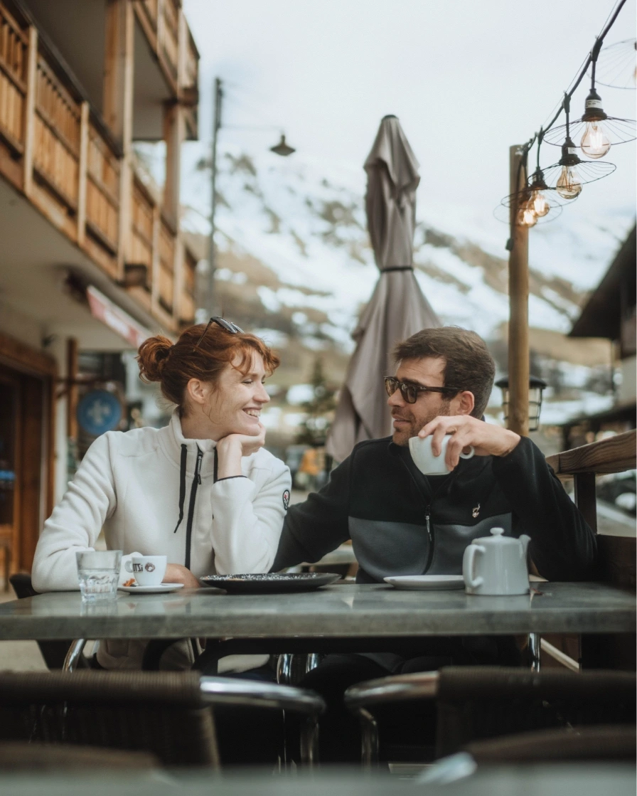 Couple having a drink