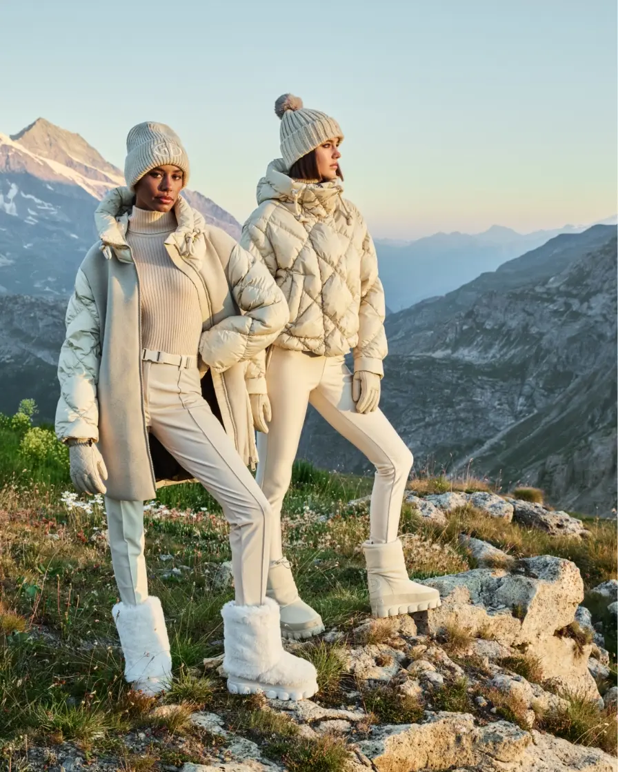 Two people in skiwear