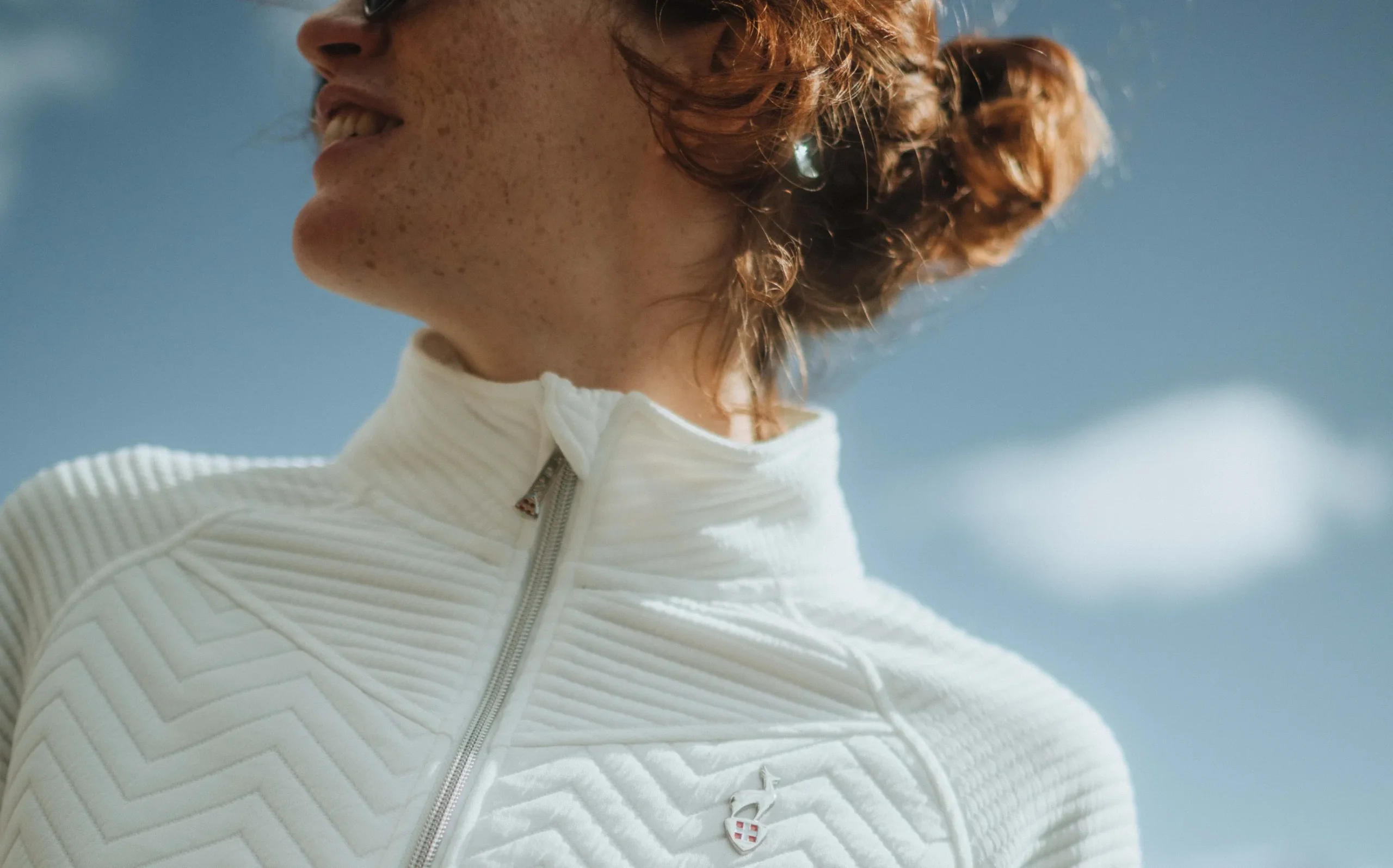 Woman in skiwear close up